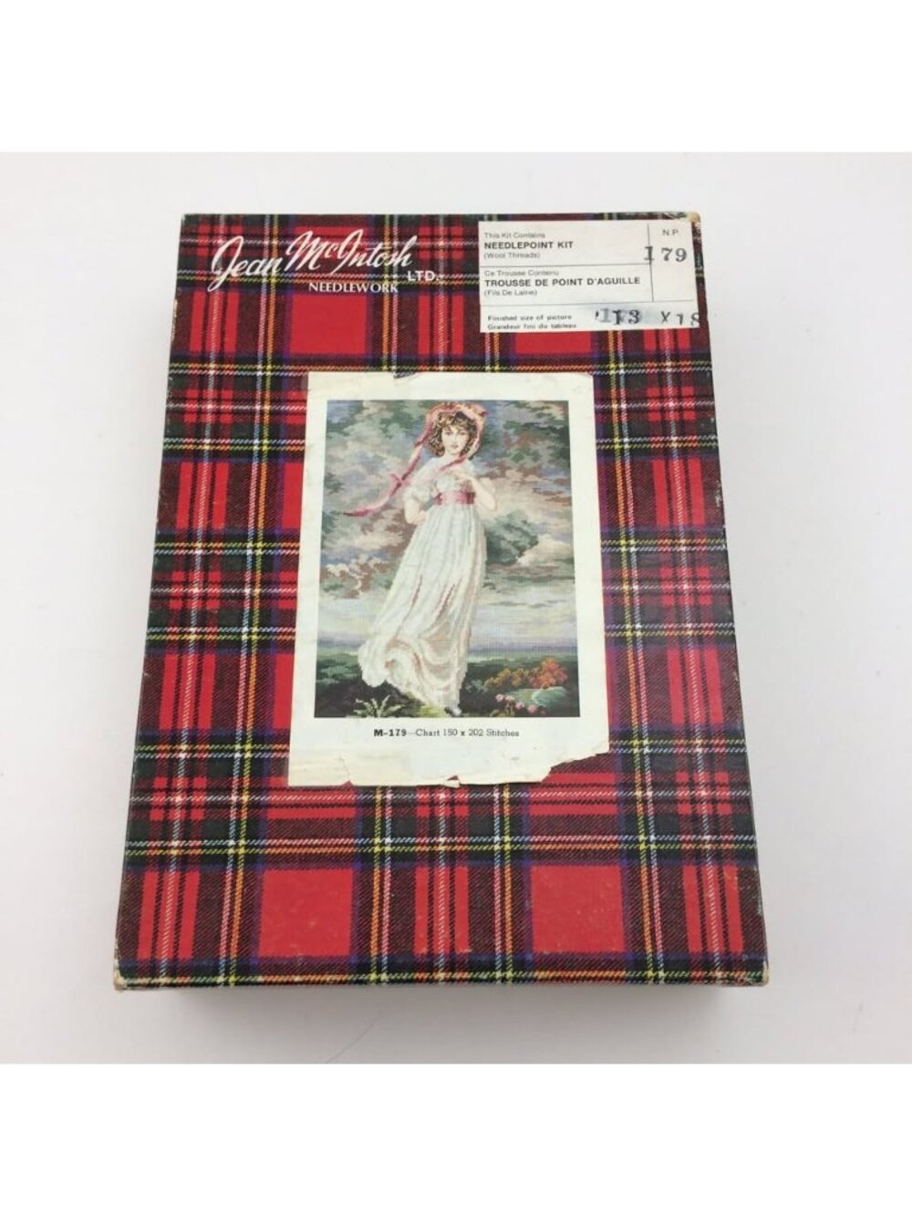 Jean McIntosh Pinkie Girl Needlework Needlepoint Kit #179 18th Century Art Wool